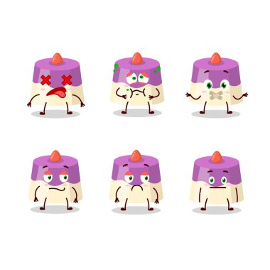 Karakterde ifadesiz kek çizgi filmi. Vektör illüstrasyonu