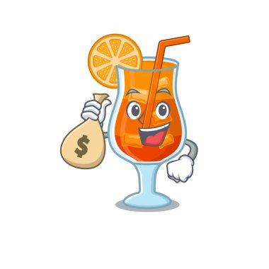 Çılgın zengin Mai Tai Kokteyl Maskotu Tasarımı Para çantaları