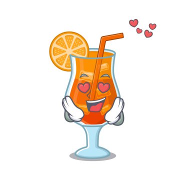 Romantik Mai Tai kokteyl çizgi film karakteri aşık olmuş.