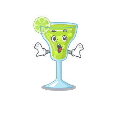 Margarita kokteyli maskot tasarımı. Şaşırtıcı bir jest.