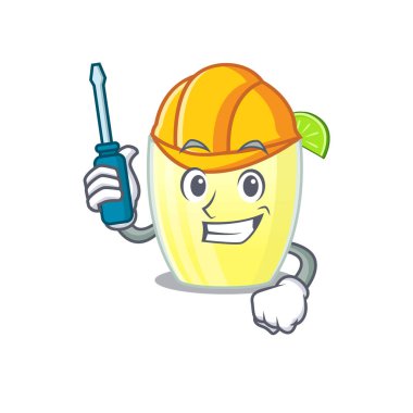 Daiquiri kokteyl karikatür tasarımı bir otomotiv olarak çalıştı