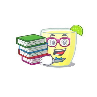 Daiquiri kokteyl maskotu tasarımı üzerine çalışkan bir öğrenci birçok kitap okudu.