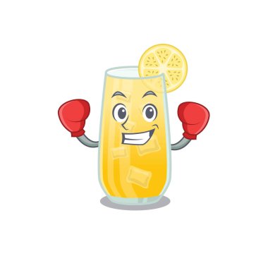 Bir sportif boks atleti olarak tornavida kokteylinin maskot tasarımı