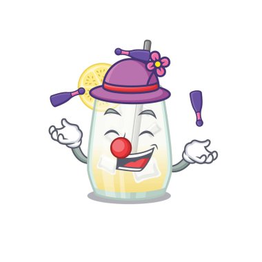 Bir Tom Collins kokteyl karikatür tasarımı. Hokkabazlık yapmayı başardı.