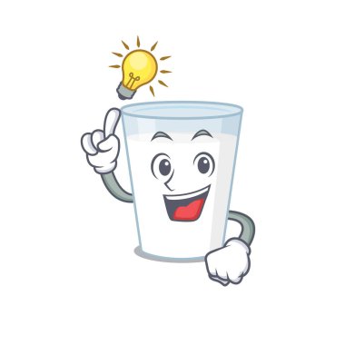 Akıllı bir bardak sütün maskot karakterinin bir fikri vardır.