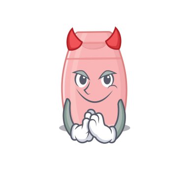 Bebek kremi şeytan çizgi film karakteri tasarım konsepti gibi giyinmiş.