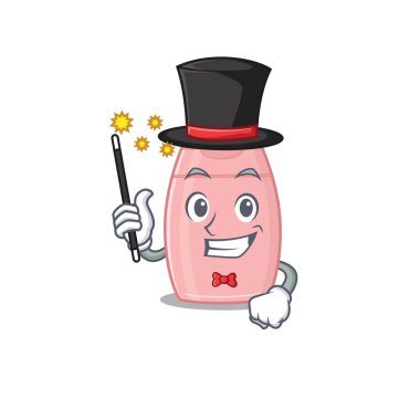 Bebek kremi çizgi film tasarımı tarzında muhteşem bir akıllı sihirbaz.