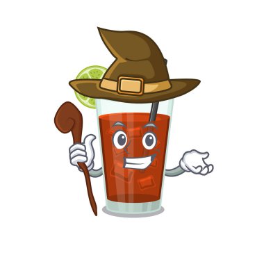 Küba libre kokteyli komik ama sinsi cadı çizgi film karakteri tasarımı