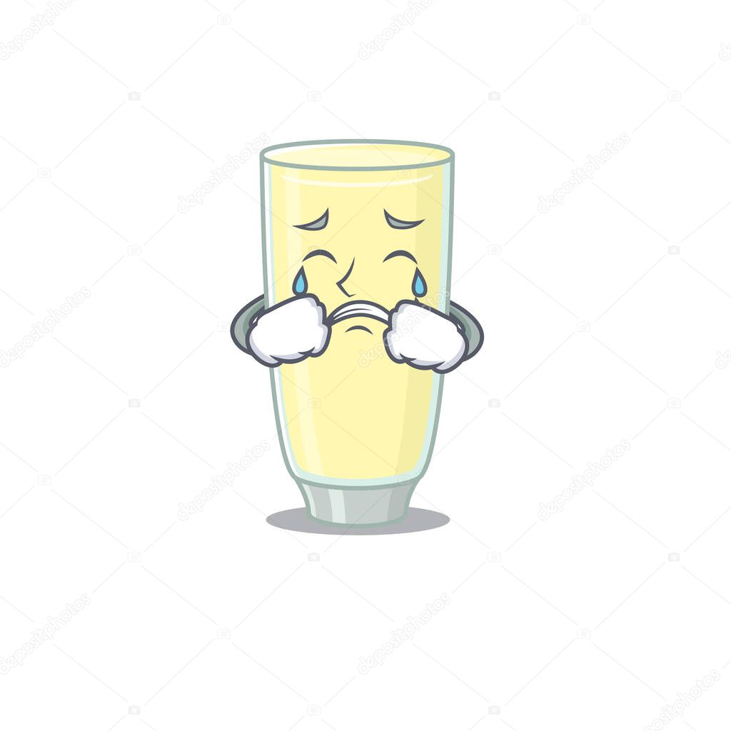 Caricature design of screaming orgasm cocktail having a sad face