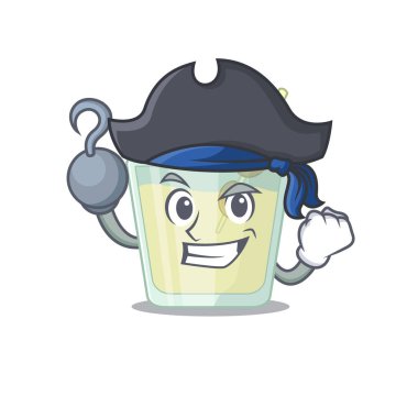 Bir korsan karakterinde martini kokteyli çizgi filmi dizaynı.