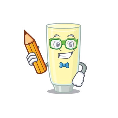 Evde orgazm çığlığı atan zeki bir öğrenci çizgi film karakteri çalışması