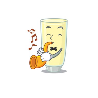 Çığlık çığlığa orgazm kokteyl müzisyeni trompet çalıyor.