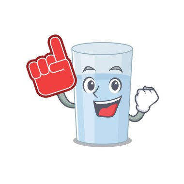 Çizgi filmdeki bir bardak su köpük ispinozlu karakter tasarımı. Vektör illüstrasyonu