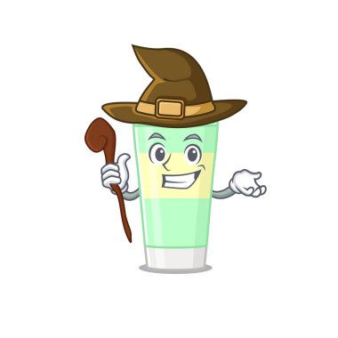 Modern Sanal Gerçeklik kulaklığı kullanarak köpüğü temizleyen bir çizgi film görüntüsü