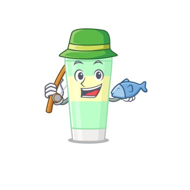 Çizgi film tasarımı köpük temizleme tekniği balığa gidiyor.