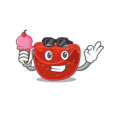 Dondurmalı rulo köfte karikatürü. Vektör illüstrasyonu