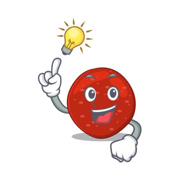 Akıllı peperoninin maskot karakterinin bir fikri var. Vektör illüstrasyonu