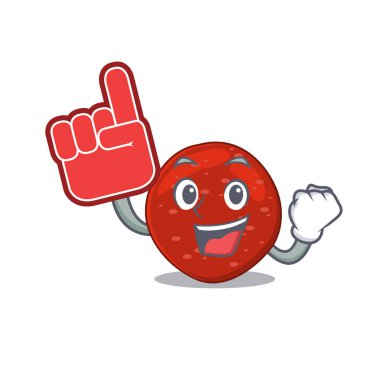 Çizgi film karakteri tasarımı içinde köpük ispinozlu peperoni. Vektör illüstrasyonu