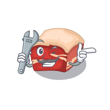 Karikatür tasarımı. Domuz göbeği mekanik olarak çalışıyor.