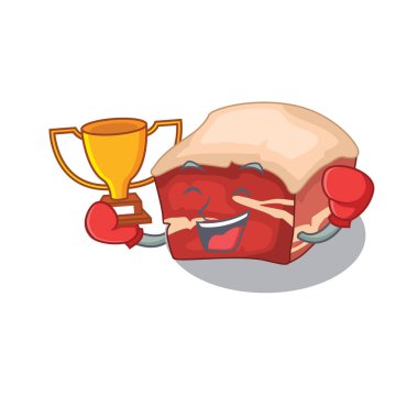 Domuz göbeği karikatür tasarımının efsanevi boks şampiyonu.