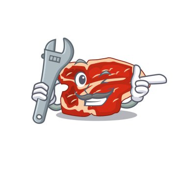 Tamirci olarak çalışan bir karikatür tasarımı.