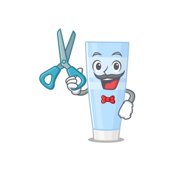 Göz kremi, yetenekli berber olarak karakter tasarımı.