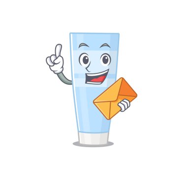 Kahverengi zarflı neşeli göz kremi tasarımı.