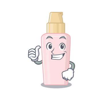 Temel çizgi film karakteri tasarımı OK parmak gösteriyor