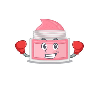 Boks şampiyonluğu için karikatür karakter tasarımı.