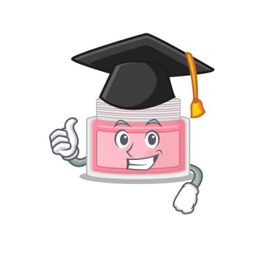 Mezuniyet töreni için şapkalı karikatür tasarımı.