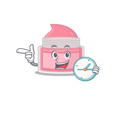 Saati tutan neşeli bir vücut bandı resmi.