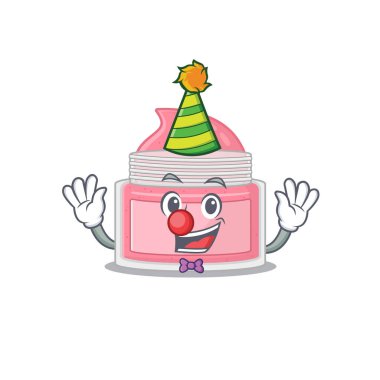 Arkadaş canlısı palyaço vücudu maskot tasarımı konsepti