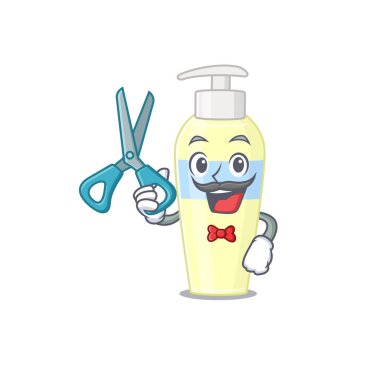Yetenekli berber olarak Serum çizgi film karakter tasarımı