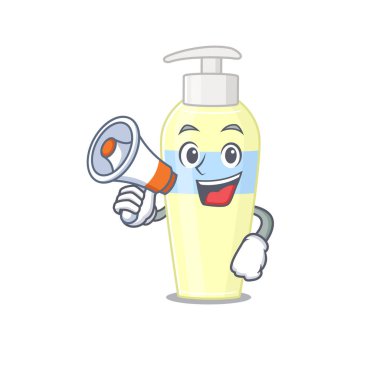 Serumun maskot tasarımı megafonda yeni ürünler duyurdu