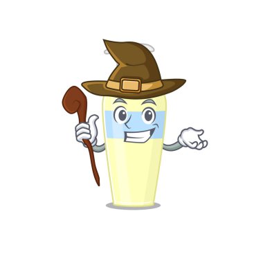 Komik ama sinsi bir cadı çizgi film karakteri tasarımı.