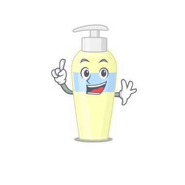 Serum karikatür tasarım stili ve bir parmak hareketi.