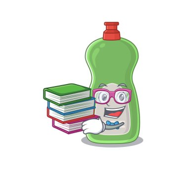 Bulaşık deterjanı öğrenci maskotu tasarımı evde çalışırken birçok kitap okudu.