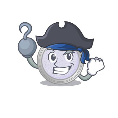 Bir korsan karakterinde tek elle ışıltılı göz farı tasarımı. Vektör illüstrasyonu