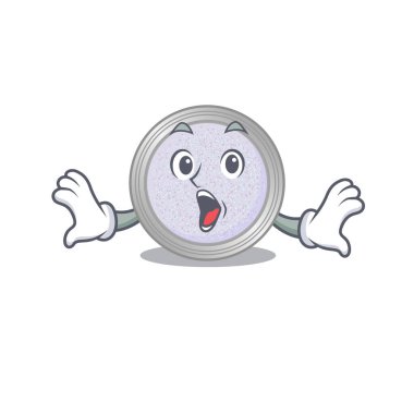 Göz farı maskotu tasarımı sürpriz bir jest içeriyor. Vektör illüstrasyonu