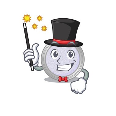 Parıltılı göz farı tasarımında muhteşem bir sihirbaz. Vektör illüstrasyonu