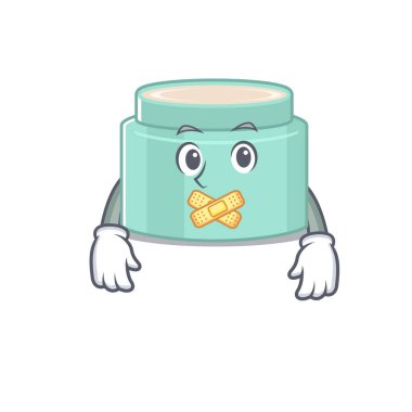 Lipbalm çizgi film karakteri tarzında garip, sessiz bir yüzü var. Vektör illüstrasyonu