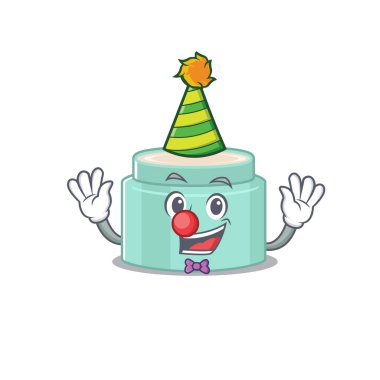 Gülen palyaço ruj çizgi film karakter tasarımı konsepti. Vektör illüstrasyonu