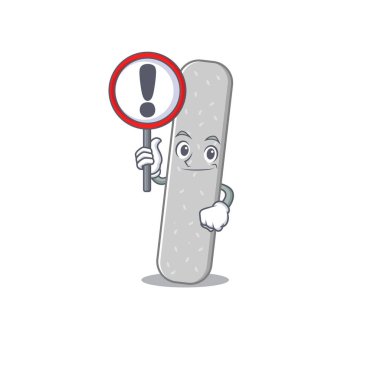 Üzerinde ünlem levhası olan bir zümrüt karikatür simgesi.