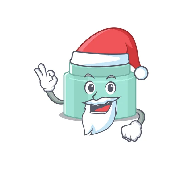 Personagem Desenho Animado Lipbalm Papai Noel Ter Bonito Dedo Ilustração — Vetor de Stock