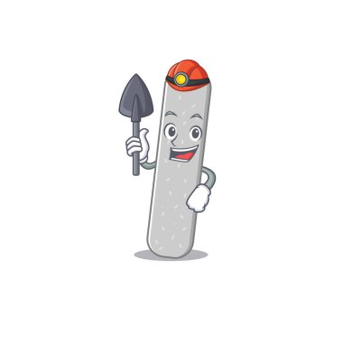 Madenci olarak araç ve miğferli Emery panoları resim tasarımı