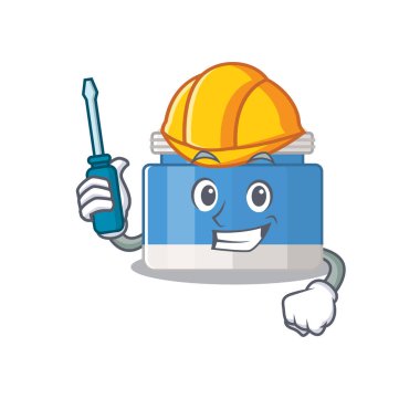 Nemlendirici krem karikatür tasarımı otomotiv olarak işe yaradı. Vektör illüstrasyonu