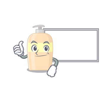 Parmakları havada toner çizgi film tasarımı beyaz bir tahta getirin. Vektör illüstrasyonu