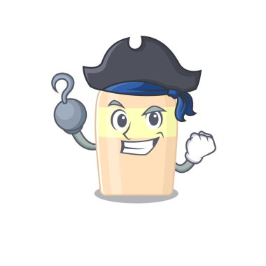 Bir korsan karakterinde tek elle Toner çizgi film tasarımı. Vektör illüstrasyonu