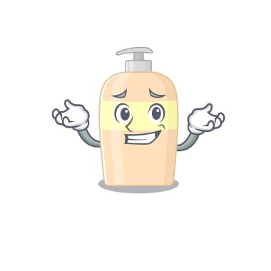 Sırıtan tonik karikatür karakterinin şirin bir resmi. Vektör illüstrasyonu