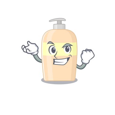 Komik bir çizgi film tasarımı. Gülen surat toneri. Vektör illüstrasyonu